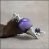 pendule divinatoire en amethyste naturelle