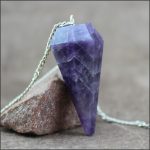 Pendule facetté améthyste