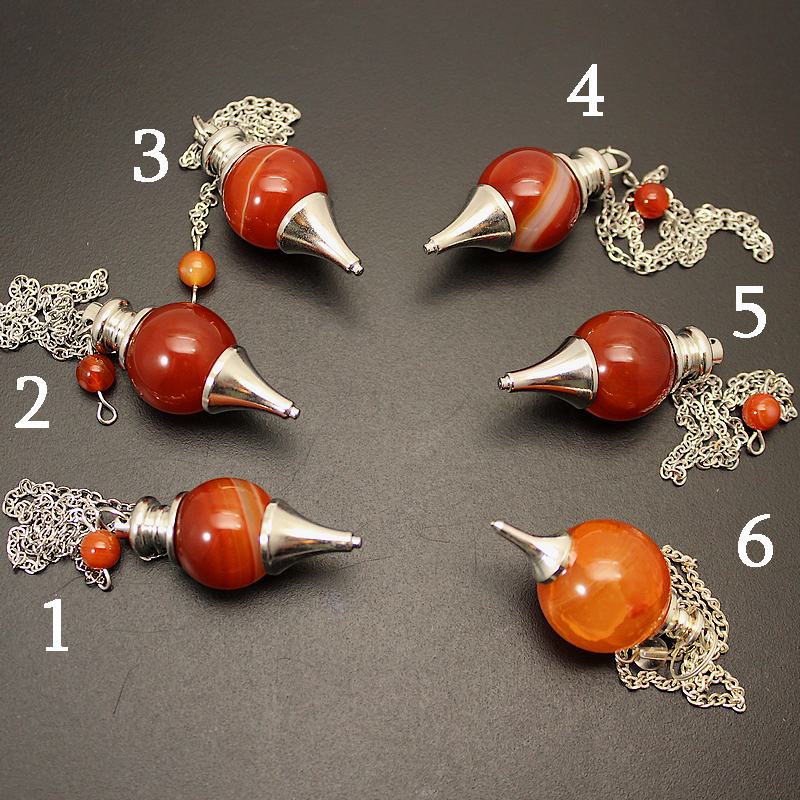 pendule sphere cornaline