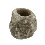 Bougeoir en cristal de sel gris