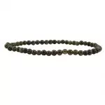Bracelet obisidienne dorée 4 mm