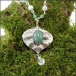 Collier feuillage vert aventurine amazonite