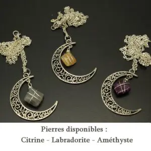 pendentif pierre et lune