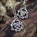 Collier de créatrice "Ivyana" améthyste ou labradorite