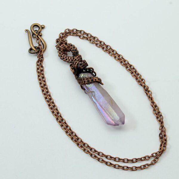 pendentif cuivre et quartz