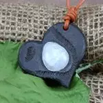 Pendentif Pierre de lune arc en ciel