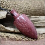 Pendule artisanal en bois d'Amarante