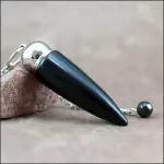 Pendule cône témoin Obsidienne noire