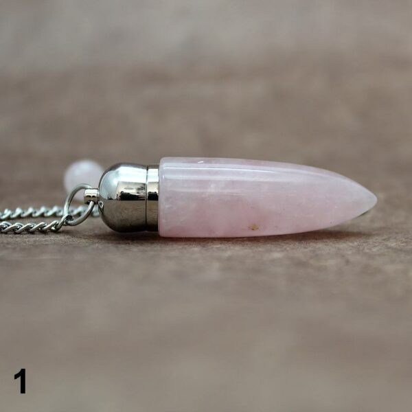 Pendule cône témoin quartz rose