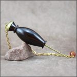 Pendule en bois et laiton Stilo