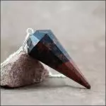 Pendule facetté Obsidienne acajou