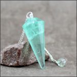 Pendule facetté fluorite verte