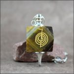 Pendule reiki en Oeil de tigre