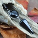 Pendule Sceau de Lucifer obsidienne noire