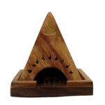 Porte encens pyramide bois