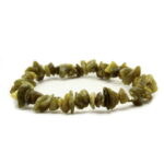 bracelet chips de jade vert