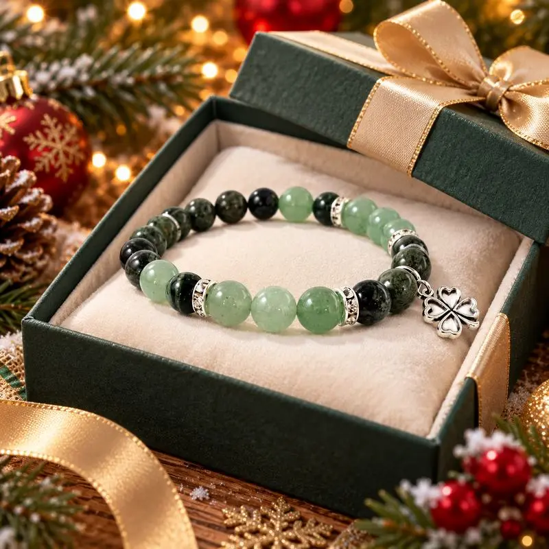 bracelet lithotherapie jaspe kambaba et aventurine verte