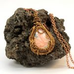 Pendentif rhodochrosite rose