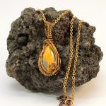 Pendentif jaspe et cuivre