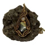 Pendentif labradorite verte