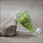 Pendule orgonite peridot