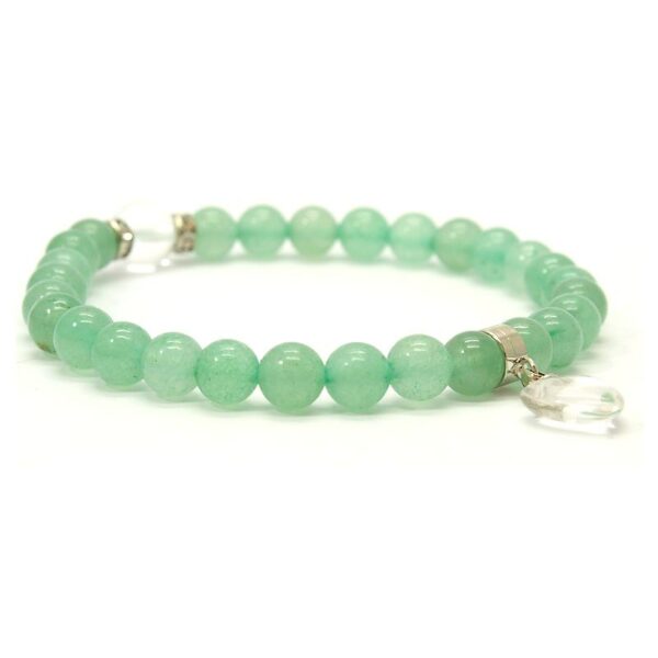 Bracelet aventurine verte coeur de quartz