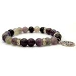 Bracelet fluorite et améthyste