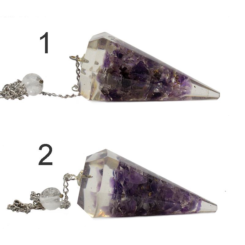 pendule de radiesthesie orgonite amethyste