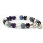 Bracelet améthyste aventurine cristal de roche