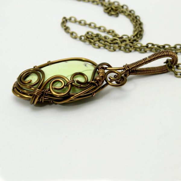 Pendentif artisanal chrysoprase