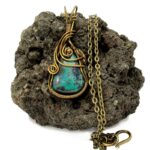 Pendentif cuivre et Azurite