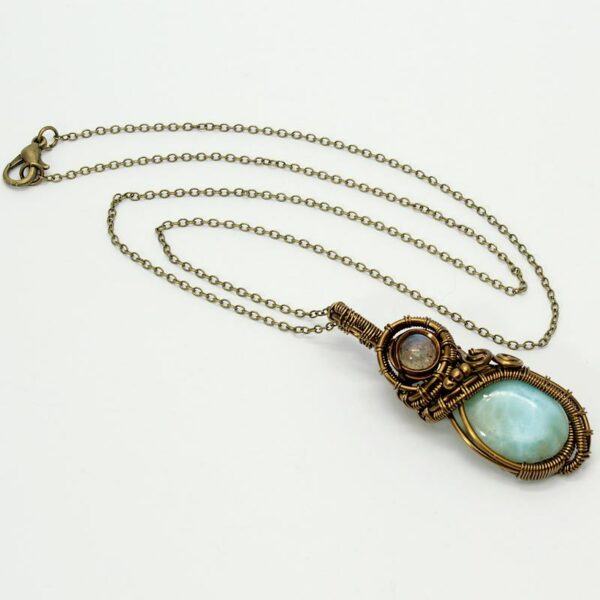 pendentif artisanal larimar