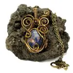 Pendentif cuivre et Sodalite