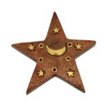 Petit porte encens étoile en bois