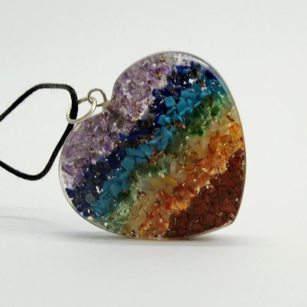 pendentif coeur orgonite