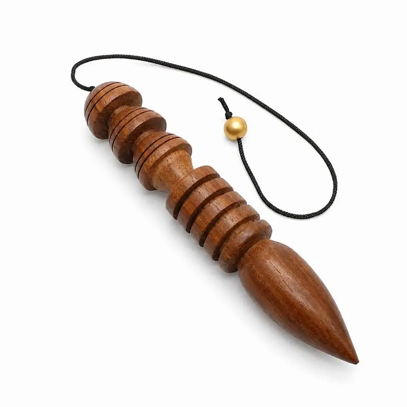 long pendule egyptien en bois de rose