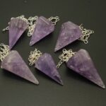 Pendule facetté améthyste declassé