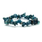 Bracelet chips d'apatite bleue