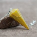 Pendule facetté jaspe jaune