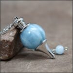 Pendule séphoroton aigue-marine