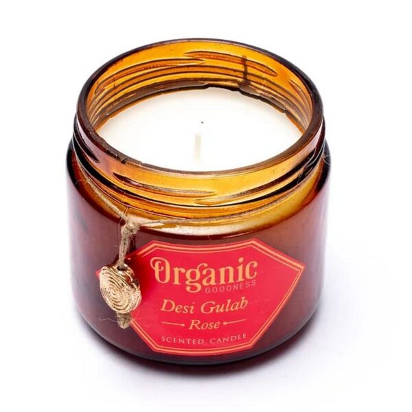 Bougie bio cire de rose – Image 3