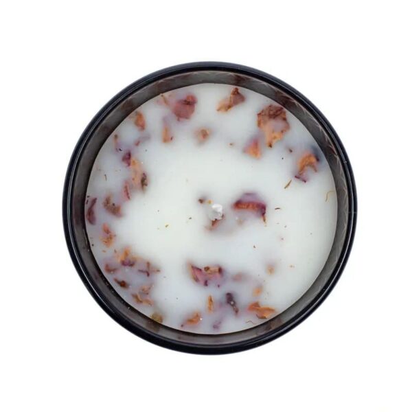 bougie rose et geranium
