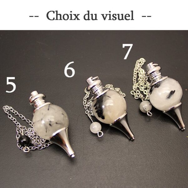 pendule quartz tourmaline