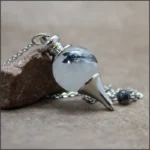 Pendule séphoroton quartz tourmaline - Protection, Clarté et Précision
