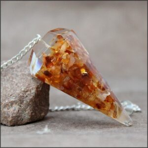 pendule orgonite cornaline