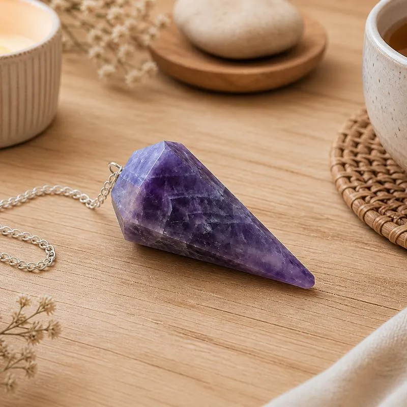 pendule amethyste facette
