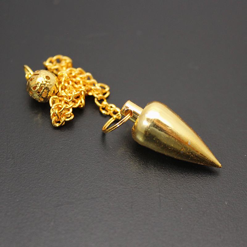 pendule metal conique dore pour debuter