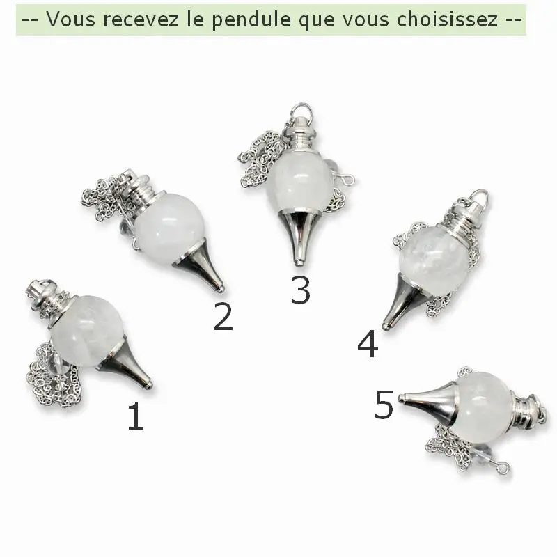 pendule divinatoire sephoroton cristal de roche