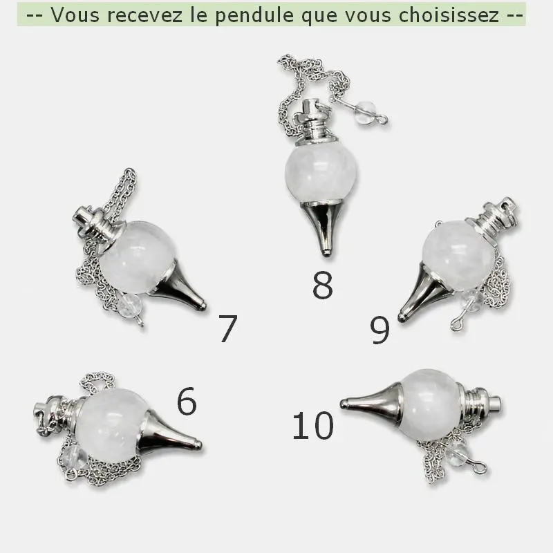 pendule divinatoire sephoroton cristal de roche