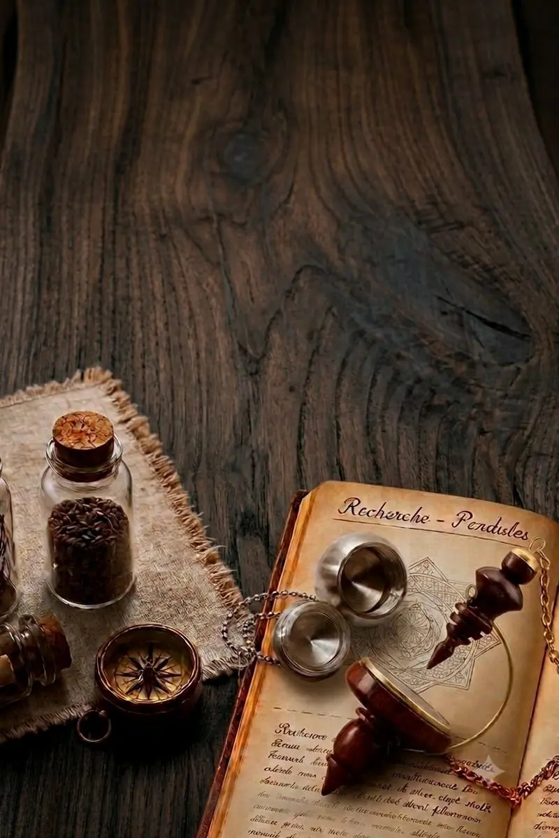 pendule témoin sur fond bois naturel